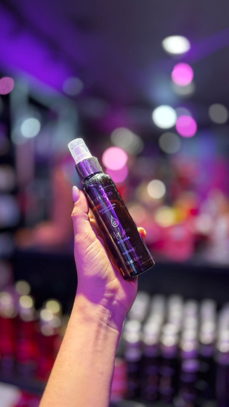 Oleo para massagem com spray